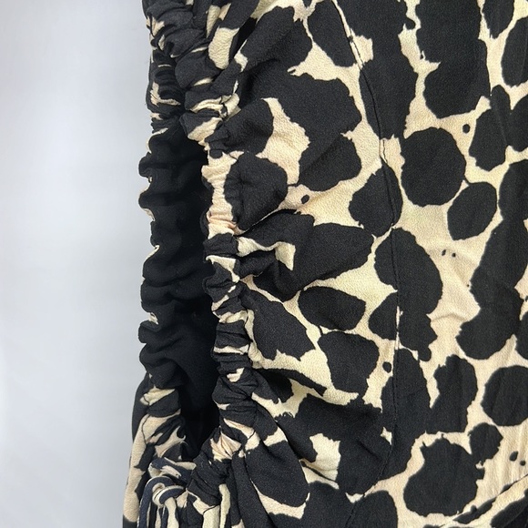 Proenza Schouler Textured Crepe Painted Dot Cinched Dress size medium - Picture 8 of 10